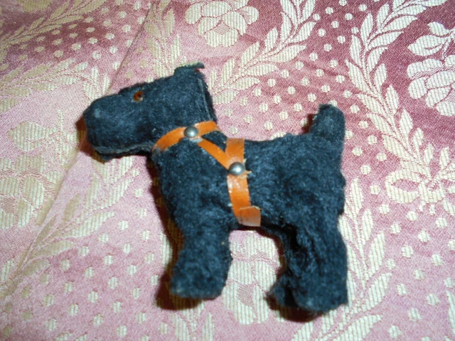 Ancienne Peluche Chien Rembourrage Paille – à Restaurer, N°2