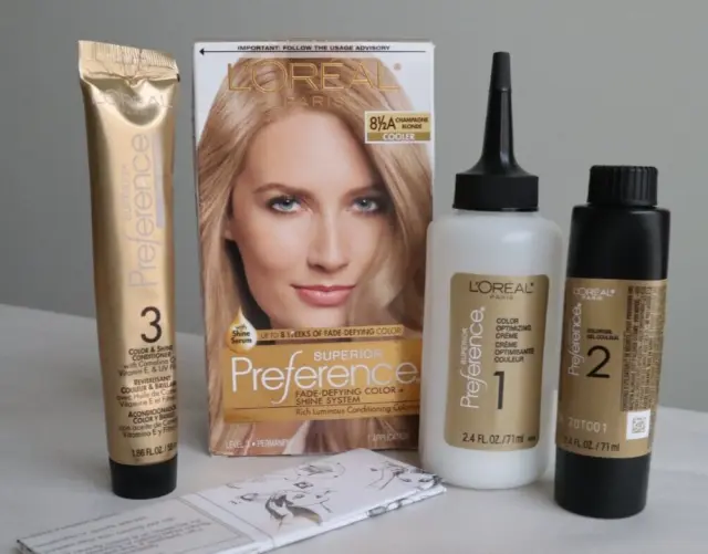 1. L'Oreal Paris Superior Preference Fade-Defying + Shine Permanent Hair Color, 9A Light Ash Blonde, 1 kit - wide 7