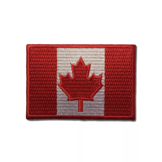 Embroidered 3" Canada Canadian Flag Sew or Iron on Patch Biker Patch