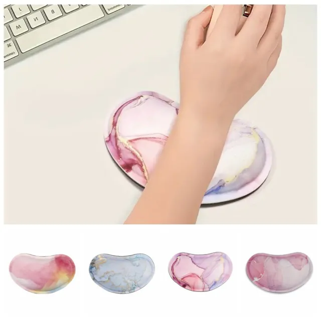 Rubber Bottom Marble Mouse Pad Wrist Rest Pad  Working
