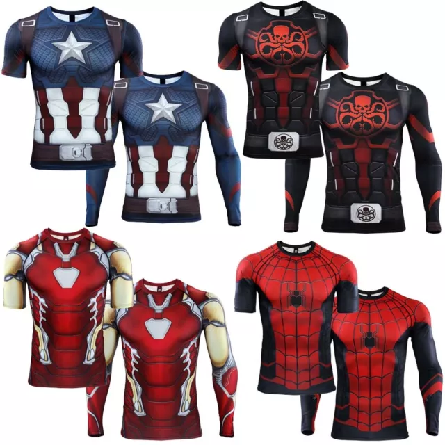 Avengers Endgame Captain America Spiderman Hydra Iron Man Superheld 3D T-Shirts