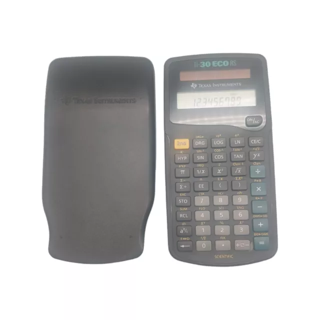 Texas Instruments TI-30 Eco RS Taschenrechner Schule Uni Arbeit Solar schwarz