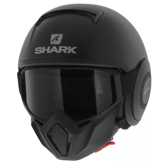 Shark Street Drak Matt Black, Matte KMA Raw, Motorcycle Helmet, NEW!