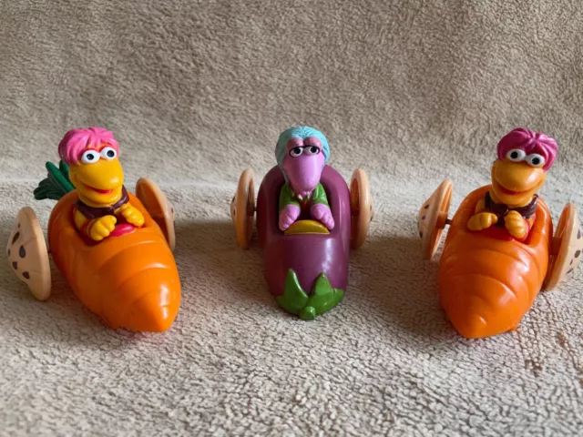 Jim Henson's Fraggle Rock Mcdonalds Vintage Figurine Cars - Lot Of 3