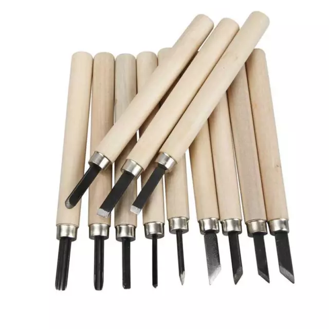 12 x Wood Carving Tools Set Sculpture Soapstone/Woodwork Chisel Craft Supplies