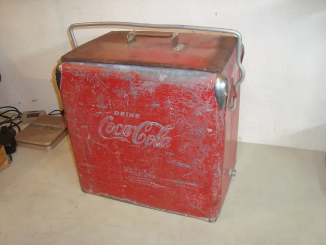 Raised Letters Vintage Coca-Cola Cooler 1950s -1960s Action MFG Co Inc