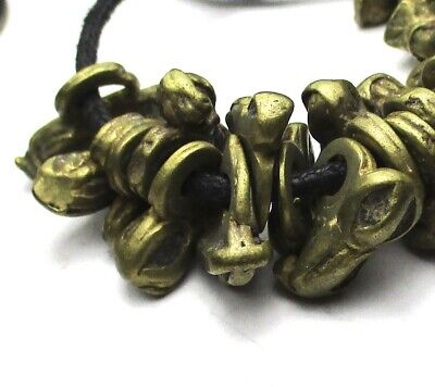 25 Rare Old Amazing Small Nigerian Brass Antique Beads ~ African Trade