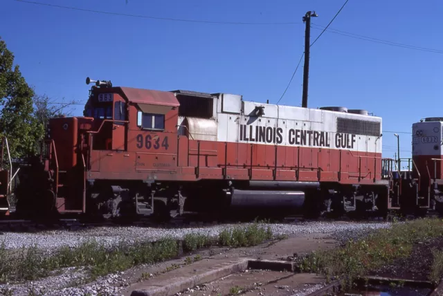 Original Slide ICG Illinois Central Gulf GP38-2 #9634 - Birmingham AL 1978