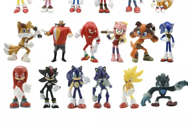 12 New Sonic The Hedgehog Action Figure Kids Toy Doll Gift Cake Topper Decor