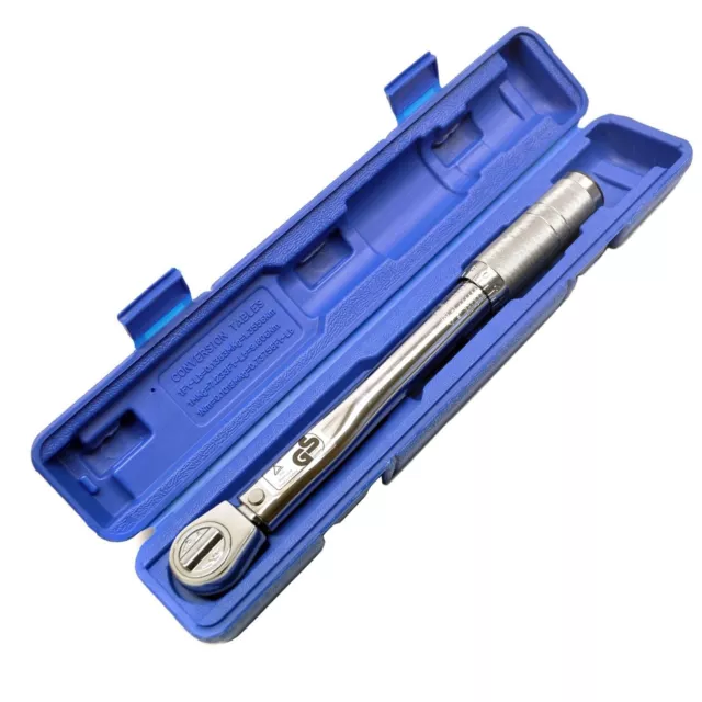 Ratcheting Torque Wrench 20-110Nm 3/8" Square Drive Click Adjustable + Case