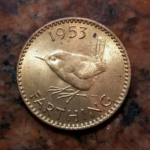 1953 Great Britain Farthing Coin - Unc - #B1944