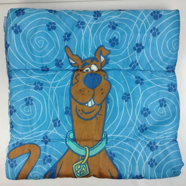 Scooby Doo Vintage Sleeping Bag Blue Zip 28"Wide x 56" Long