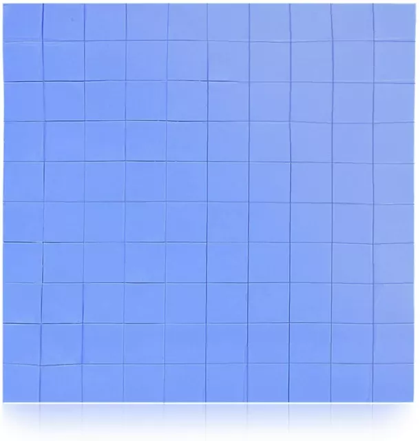 Pad termico, 100 Pezzi 10 x 10 x 1mm Thermal Pad in Silicone Blu per CPU GPU 3