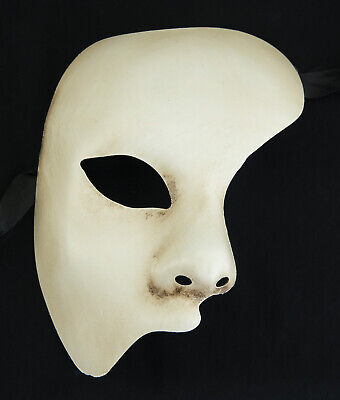 Mask from Venice Ghost Of L Opera White Ecru Genuine Authentic 870 S10G