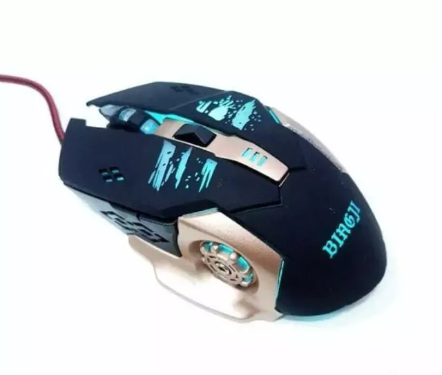 RGB LED Gaming Mouse Optical USB Wired for Desktop PC Laptop 3200 DPI 6 Buttons