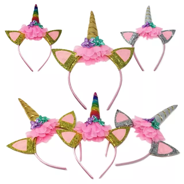 Licorne Klaxon Tête Filles Cheveux Magique Bandeau Fête Déguisement