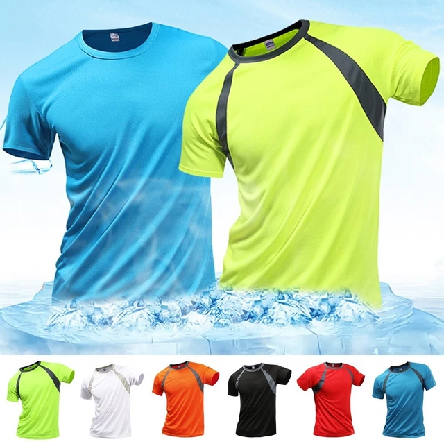 Uomo T-Shirt Topd Asciugatura Veloce Manica Corta Maglietta Corsa Crossfit