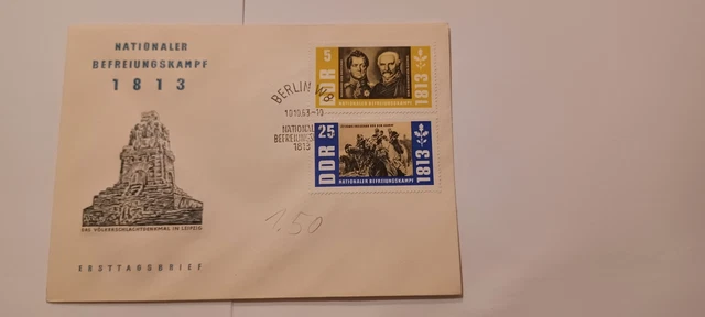 Ersttagsbrief DDR 1963 Nationaler Befreiungskampf gest. Berlin W8 10.10.63