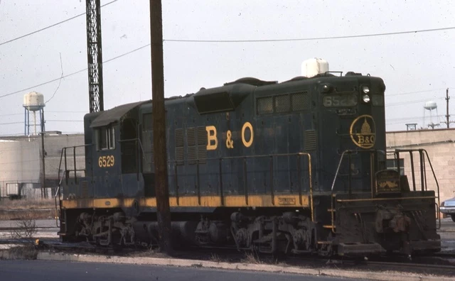 B&O BALTIMORE & OHIO Railroad Train Locomotive 6529 Original 1979 Photo Slide