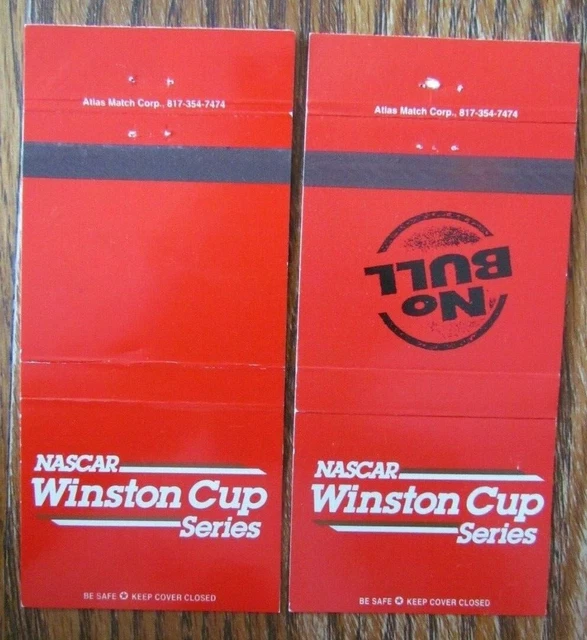 Car Racing Matchbook Covers: Nascar Winston Cup Series Empty Matchcovers -D4