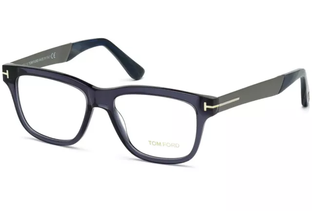 Tom Ford TF5372/V 090 blau & schwarz/grau Brille Gestell Glanz 54 mm