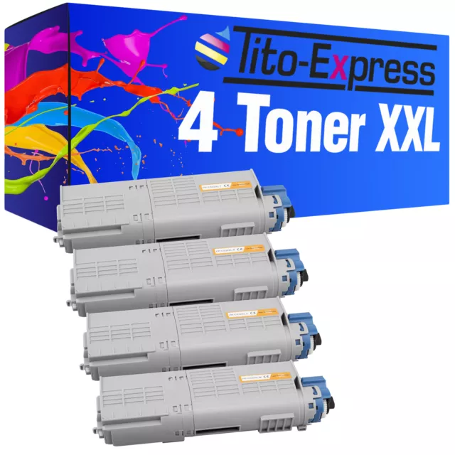 4x für OKI C532 Toner XXL PlatinumSerie C 532 DN C 542 DN MC 563 DN MC 573 DN