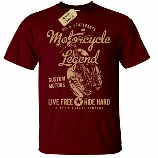 T-shirt moto leggenda uomo biker top moto