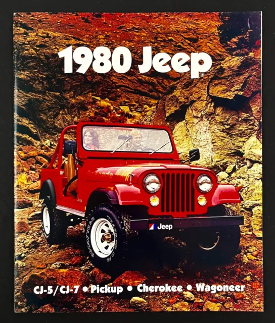 1980 Jeep CJ-5 CJ-7 Pickup Cherokee Wagoneer Vintage Dealer Sales Promo Booklet