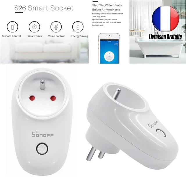 S26 Sonoff Smart Socket Commutateur de prise sans fil WIFI APP Télécommande