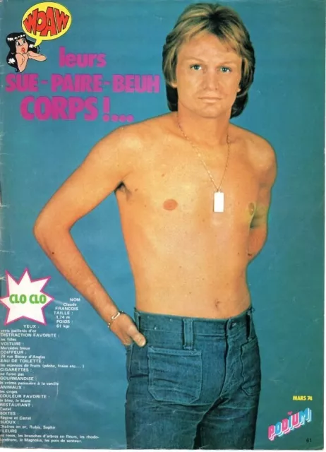 Claude Francois Torse Nu Shirtless Coupure De Presse Page Hot Sex Picture
