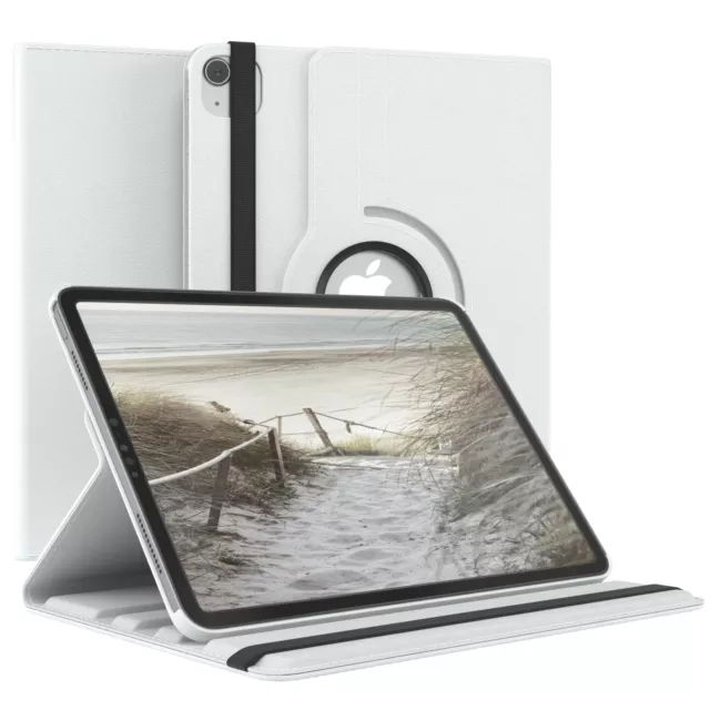 Für Apple iPad Air 4 / 5 Schutzhülle 360° Grad Tablet Case Smart Kunstleder Weiß