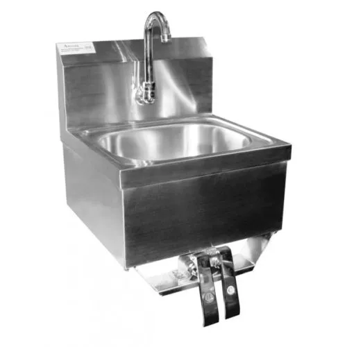 Hand Sink w/ Knee Operated Valve S/S 16"x15" *No Lead Faucet*