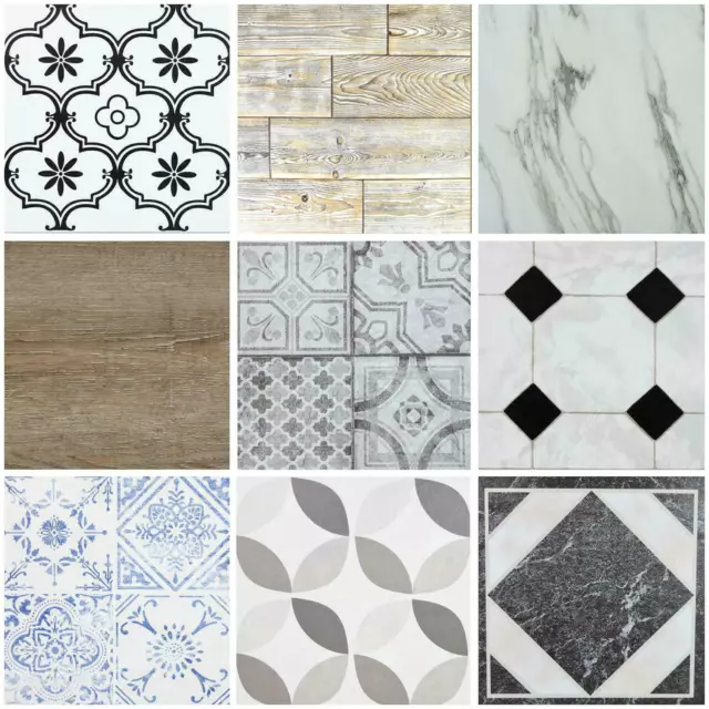 Floor Tiles Self Adhesive Marble Moroccan Vinyl Flooring Kitchen Bathroom 1mÃÂ²