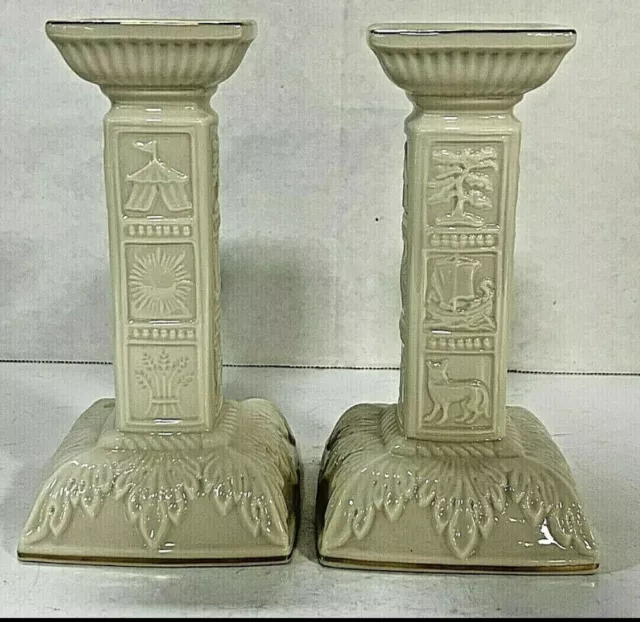 Lenox Porcelain Judaic Collection Sabbath Candlesticks (Pair)