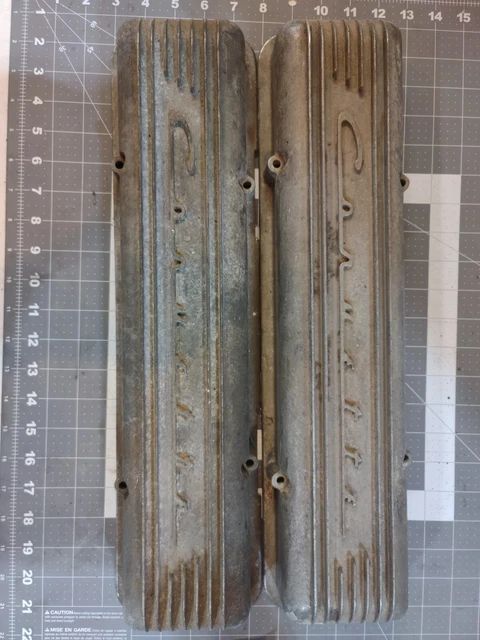 1956- 1959 Chevy Corvette 7 Fin Aluminum Valve Covers