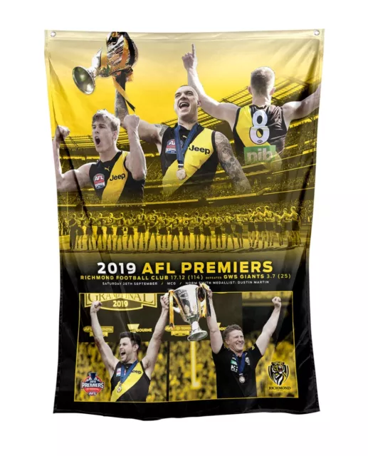 Afl Richmond Tigers 2019 Premiers Cape Wall Flag