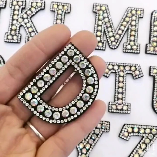 5 Pezzi Toppe Con Lettere Termoadesive E Cucite Ricami Per 8cm Toppe