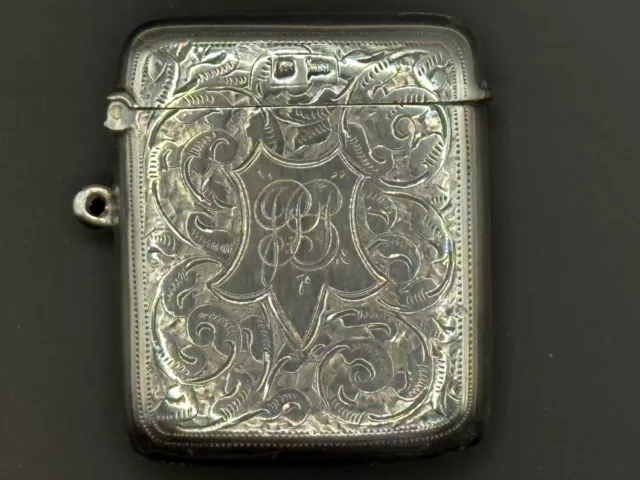 Solid Silver Match Holder - London 1924 by Walker & Hall