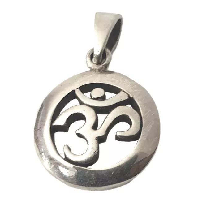 Om Schmuck Anhänger 925er Silber 12 mm