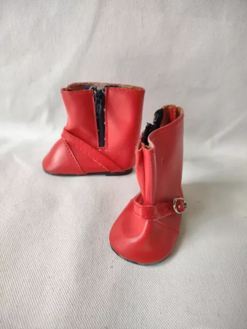 PLEASANT COMPANY American Girl Molly Winter RED RAIN BOOTS Galoshes (circa 1990)