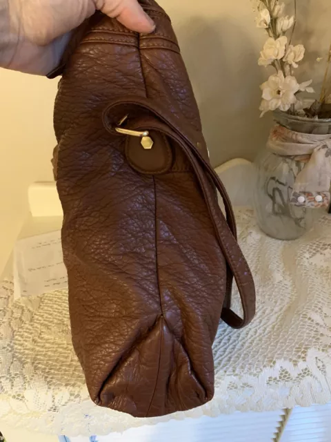 Soft Brown Leather Shoulder Bag Tote 3