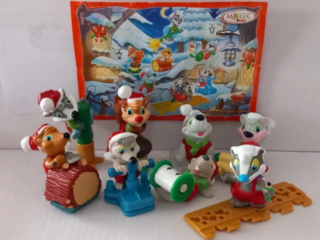 Kinder Ferrero Surprise Série Complète Les Bois De Vœux De Noël Vintage Top Rar