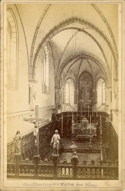 France, Grande Chartreuse, Église des Pères, ca.1880, vintage albumen print Vint