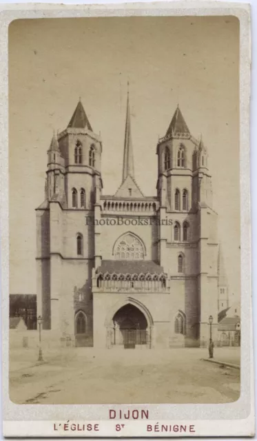 Dijon Eglise St Bénigne France cdv Vintage albumine ca 1870