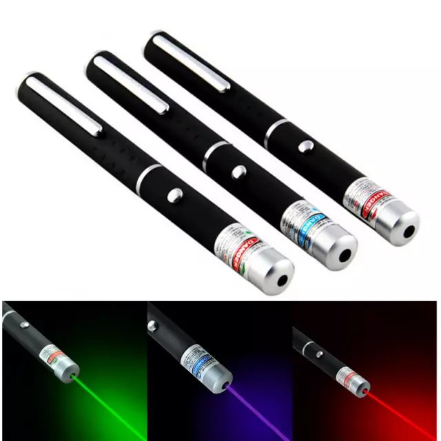 3 Pack Laser pointer Laser Pointer Pen Visible Beam Red + Green +Blue Light
