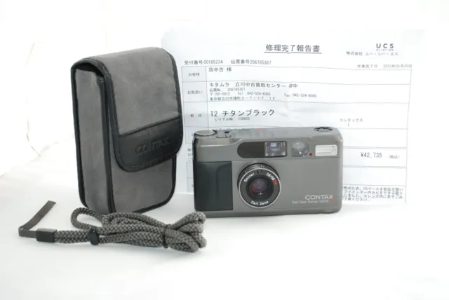 -PRICE DOWN-“NEAR MINT CLA'd "Contax T2 Titanium Black 35mm Point & Shoot Camera