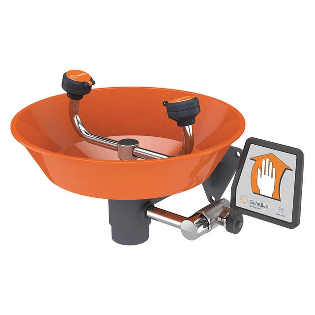 GUARDIAN EQUIPMENT G1814P Eyewash Station,Wall Mnt,Plastic,15-5/8W