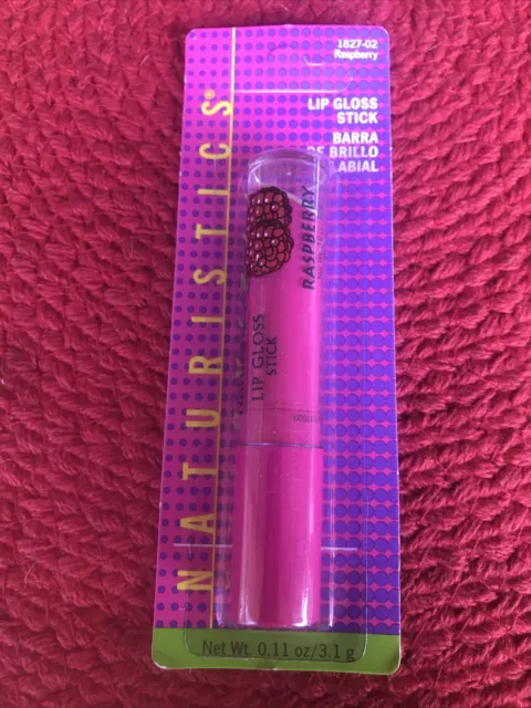 Naturistics Sheer Raspberry Flavored Lip Gloss Stick *NEW IN BOX