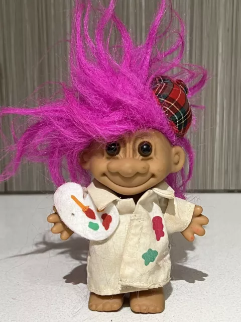 Vintage Troll Doll Original Genuine Russ Brand 11cm Paint Dolls Outfit