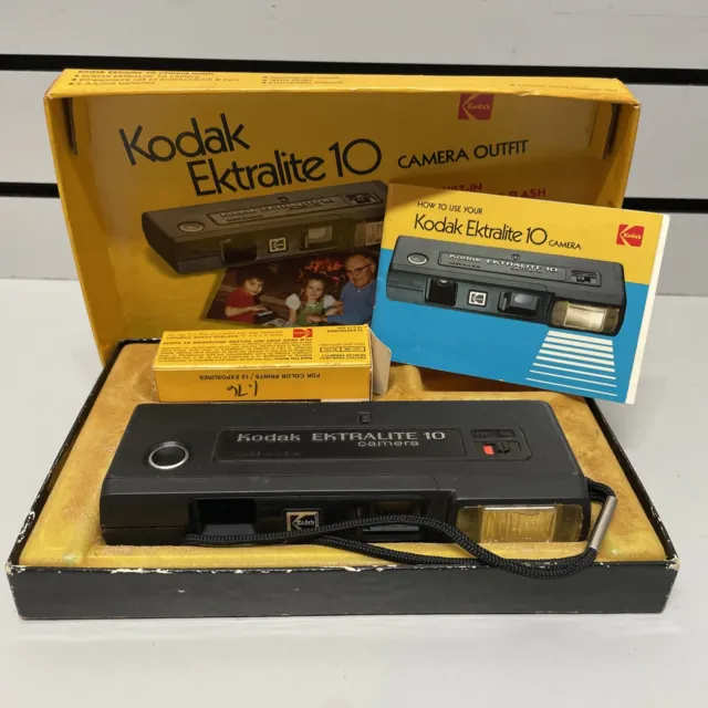 Cámara Kodak Ektralite 10 con caja original instrucciones decorativas - SIN PROBAR